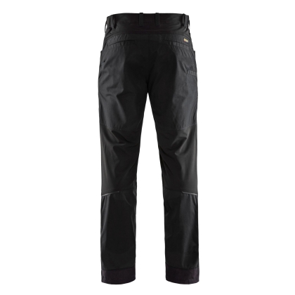 Pantalone, Blaklader, Service, colore nero, Flessibile, resistente, ginocchia rinforzate,  dettagli riflettenti,vista posteriore
