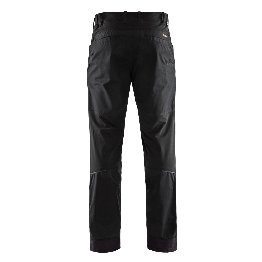 Pantalone, Blaklader, Service, colore nero, Flessibile, resistente, ginocchia rinforzate,  dettagli riflettenti,vista posteriore