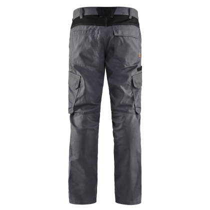 Pantalone, Blaklader, Industria Stretch, colore grigio, con inserti riflettenti, anti-graffio, tasce con zip