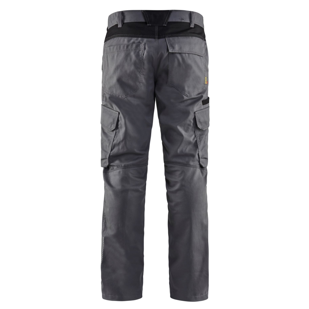 Pantalone, Blaklader, Industria Stretch, colore grigio, con inserti riflettenti, anti-graffio, tasce con zip