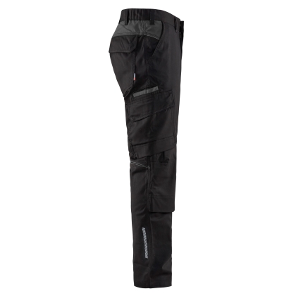 Pantalone, Blaklader, Industria Stretch, colore nero, Anti-graffio, inserti riflettenti, vita elastica