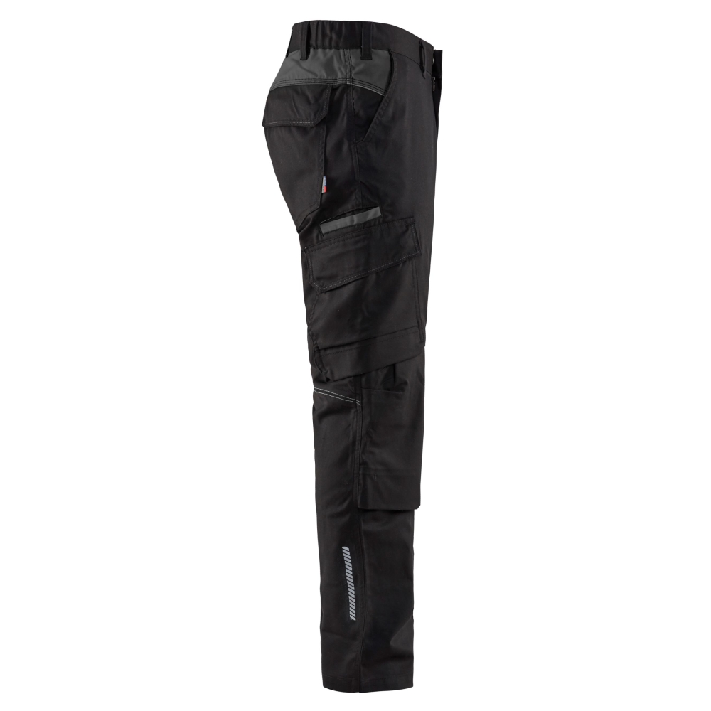 Pantalone, Blaklader, Industria Stretch, colore nero, Anti-graffio, inserti riflettenti, vita elastica