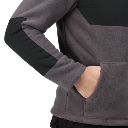 Giacca, Tactical Threads Garrison, colore grigio, Micropile e sherpa, con cappuccio