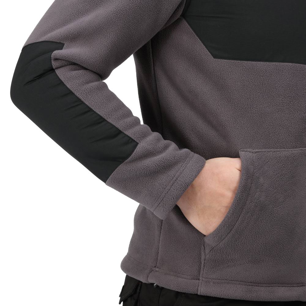 Giacca, Tactical Threads Garrison, colore grigio, Micropile e sherpa, con cappuccio