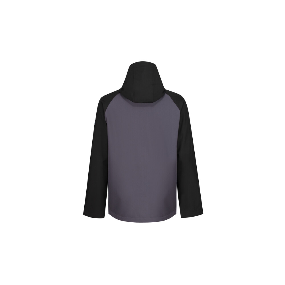 Giacca, Tactical Threads Surrender, colore nero e grigio, Softshell, idrorepellente, con cappuccio