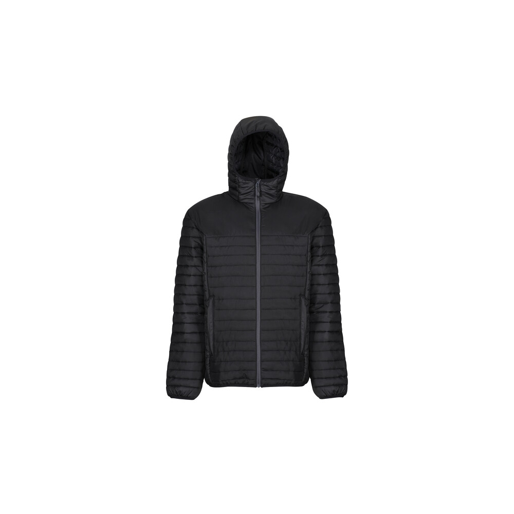 Piumino, Regatta Professional, Honestly Made, colore nero, Poliestere riciclato, idrorepellente, con cappuccio