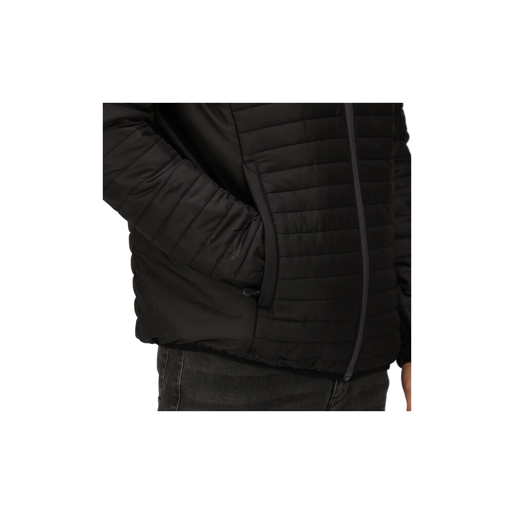 Piumino, Regatta Professional, Honestly Made, colore nero, Poliestere riciclato, idrorepellente, con cappuccio