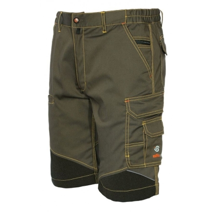 Bermuda, ISSA, Stretch Extreme, 8834B, colore verde, Tessuto elasticizzato, 9 tasche