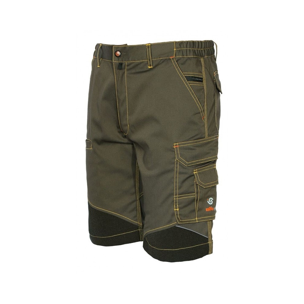 Bermuda, ISSA, Stretch Extreme, 8834B, colore verde, Tessuto elasticizzato, 9 tasche