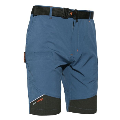 Bermuda ISSA, Stretch Extreme Light, 8836B, colore blu, Softshell, 6 tasche