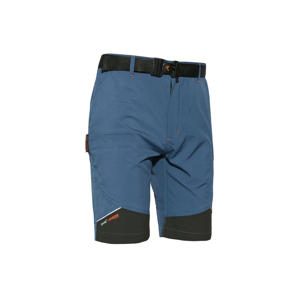 Bermuda ISSA, Stretch Extreme Light, 8836B, colore blu, Softshell, 6 tasche