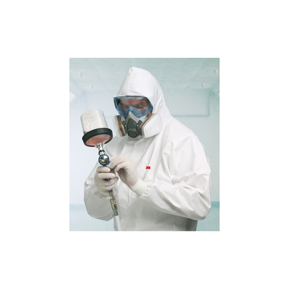 Semimaschera 3M, 6100, taglia S, riutilizzabili, con filtri intercambiabili, serie 6000, indossata
