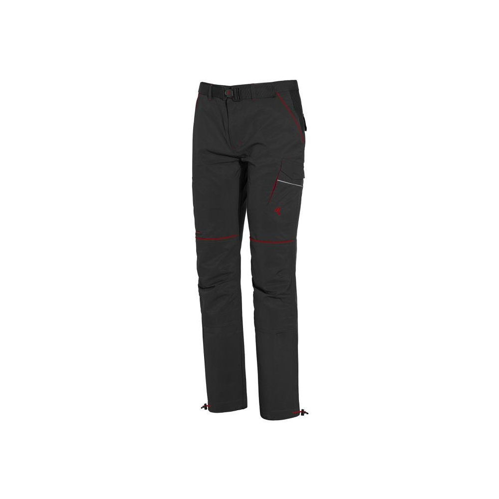 Pantalone, ISSA, Boom Light, 9032B, colore nero, Softshell stretch 4-WAY, 6 tasche