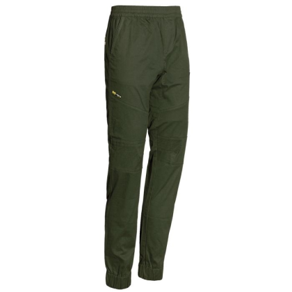 Pantalone, ISSA, Peaky Stretch, 8016B, colore verde, Cotone, 4 tasche, elastico in vita