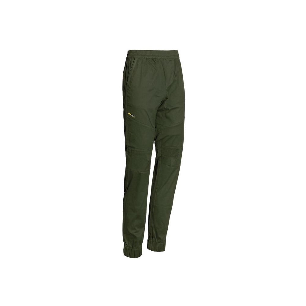 Pantalone, ISSA, Peaky Stretch, 8016B, colore verde, Cotone, 4 tasche, elastico in vita