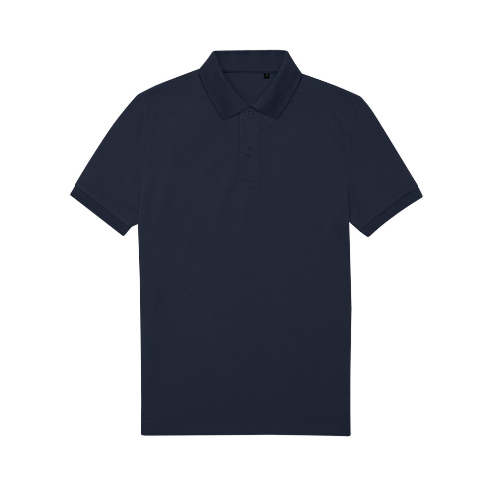 Polo, B&C Collection, CPU428, colore blu, Poliestere riciclato e cotone, manica corta, traspirante