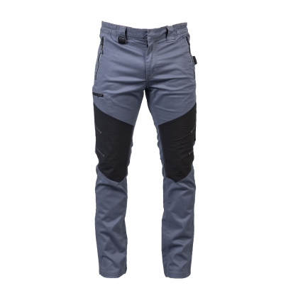 Pantalone, James Ross, Libano, colore grigio, Elasticizzato, multitasche, ginocchia rinforzate tessuto anti-abrasione