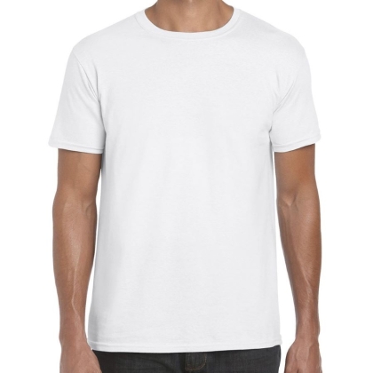T-Shirt, Gildan, GL64000, colore bianco, 100% cotone, manica corta