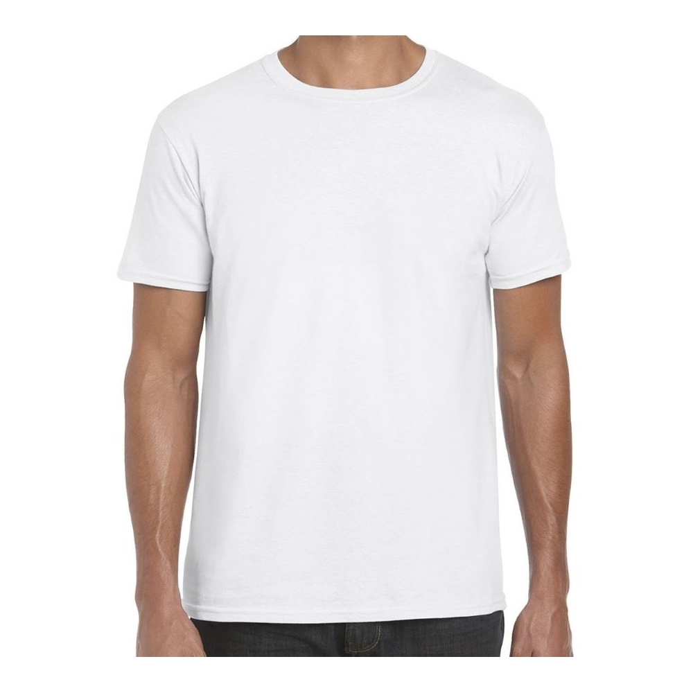 T-Shirt, Gildan, GL64000, colore bianco, 100% cotone, manica corta