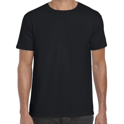 T-Shirt, Gildan, GL64000, colore nero, 100% cotone, manica corta