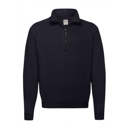 Felpa, Fruit Of The Loom, F62114, colore nero, Zip nascosta, interno felpato