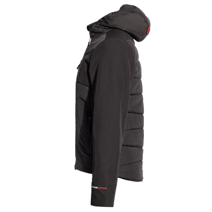 Giacca ISSA Iconic Extreme  8888B, colore nero, Pumino tecnico, 5 tasche, inserti riflettenti