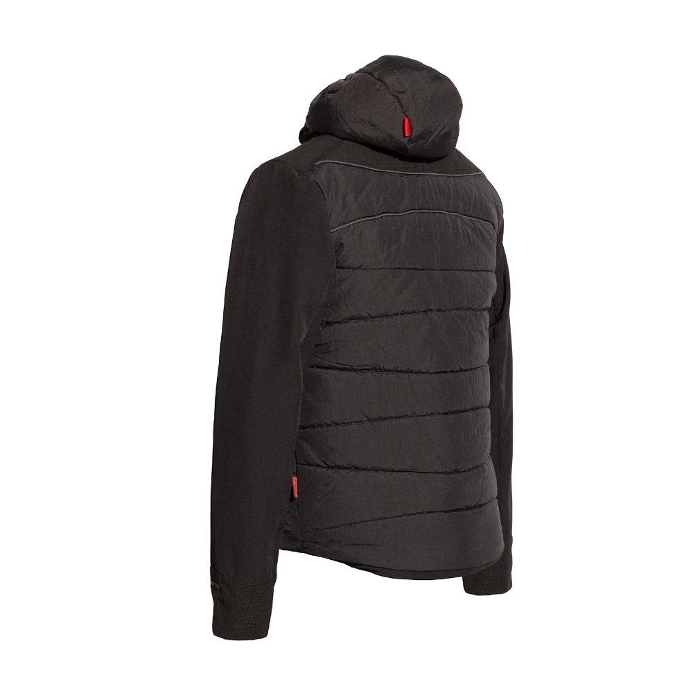 Giacca ISSA Iconic Extreme  8888B, colore nero, Pumino tecnico, 5 tasche, inserti riflettenti