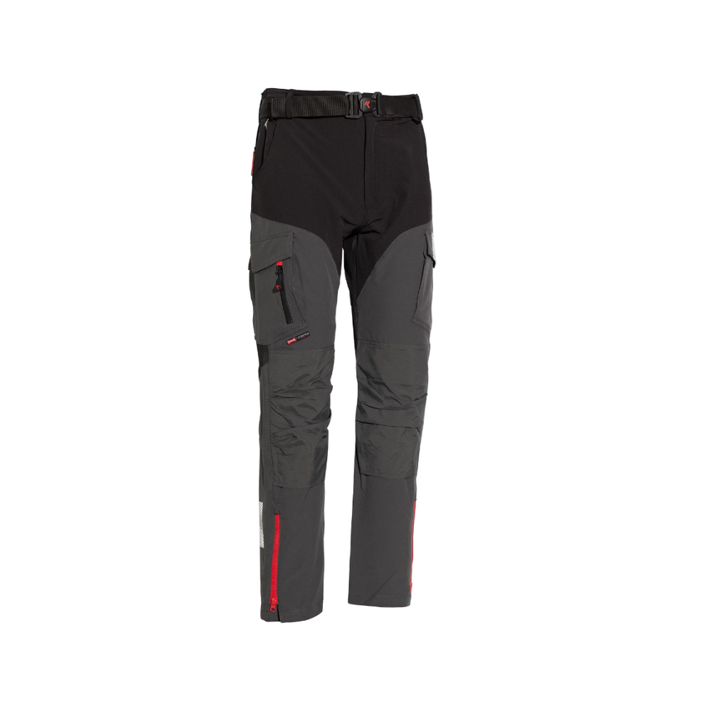 Pantalone ISSA Wise 9060B, colore grigio, Tessuto elasticizzato 4 way, quattro stagioni