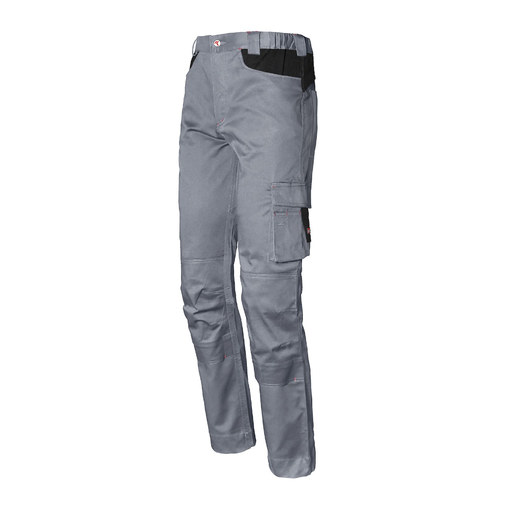 Pantalone ISSA Stretch 8731B, colore grigio, Tessuto stretch in cotone