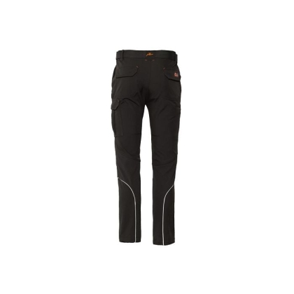 Pantalone ISSA Heavy Stretch Extreme 8833B, colore nero, Softshell e micro pile, 6 tasche
