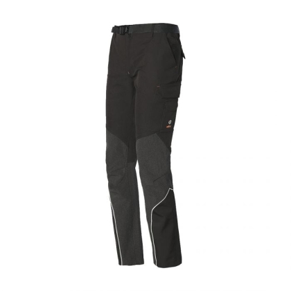 Pantalone ISSA Heavy Stretch Extreme 8833B, colore nero, Softshell e micro pile, 6 tasche