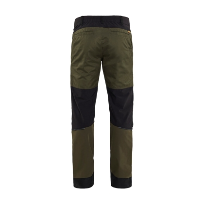Pantalone, Blaklader, Service, colore nero, Flessibile, resistente, ginocchia rinforzate,  dettagli riflettenti,vista posteriore