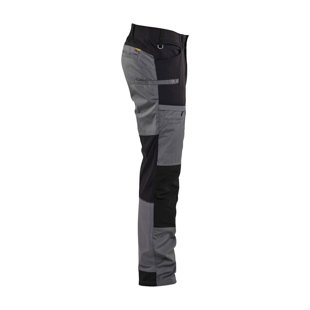 Pantalone, Blaklader, Service, resistente, ginocchia rinforzate,  dettagli riflettenti,grigio e nero, vista laterale