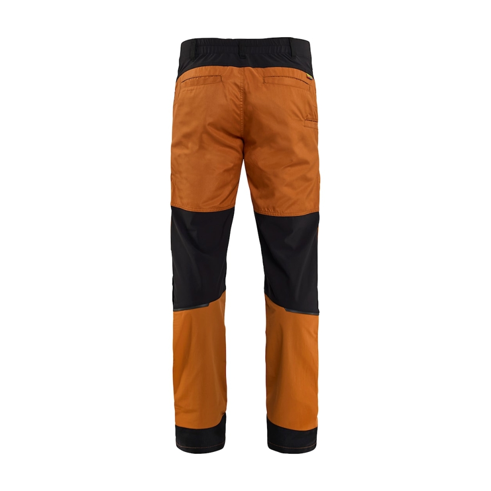 Pantalone, Blaklader, Service, resistente, ginocchia rinforzate,  dettagli riflettenti,nero e arancione ,vista posteriore
