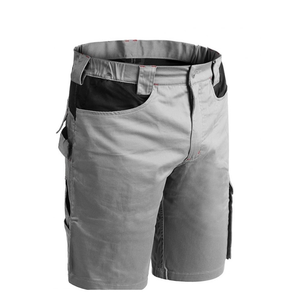 bermuda, issaline, grigi, in cotone e spandex, multitasche