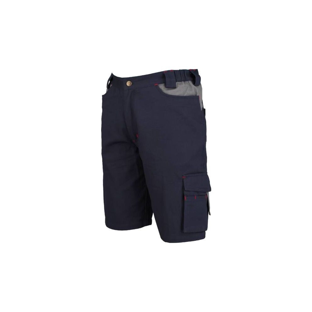 bermuda, issaline, blu, in cotone e spandex, multitasche