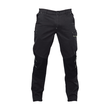 Pantalone Zurigo Tech James Ross , nero, 98% cotone e 2% elastan.