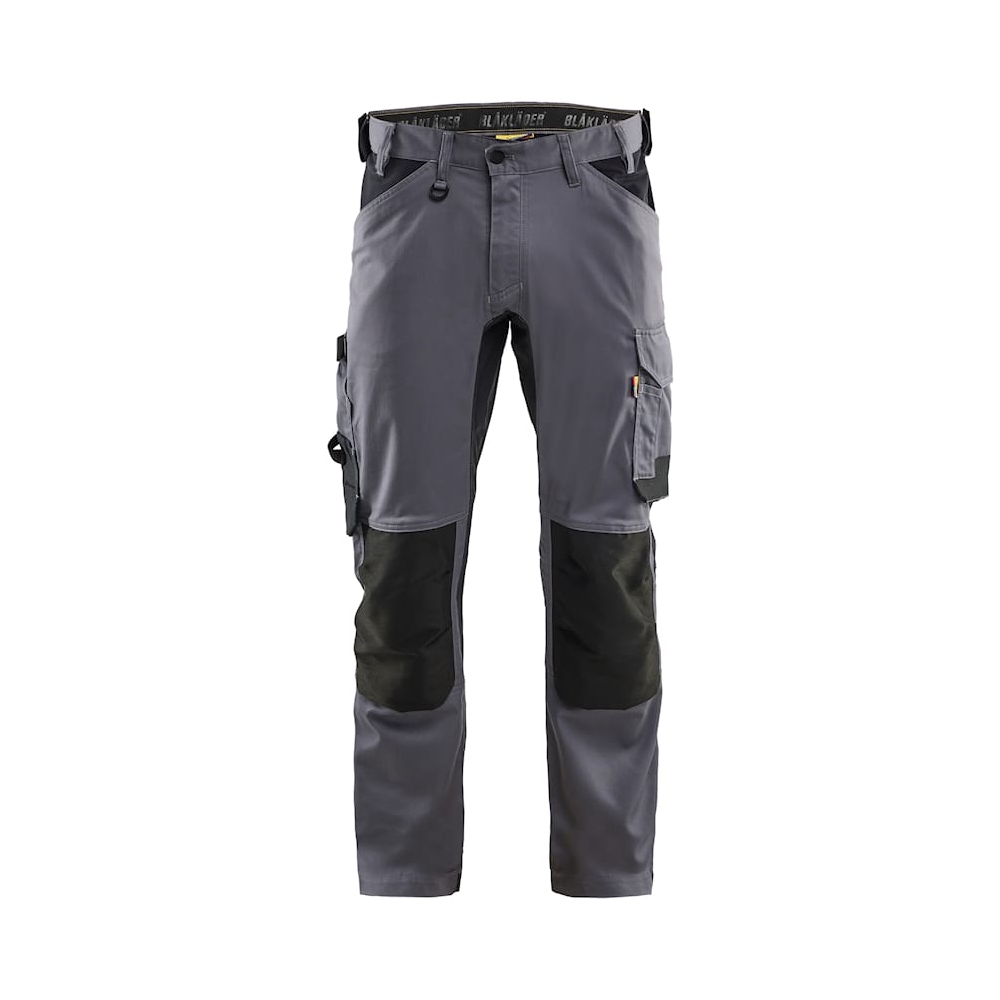 Pantalone artigiano stretch Blaklader, grigio/nero, 63% poliestere, 33% cotone e 4% elastolefina, 260 g/m².