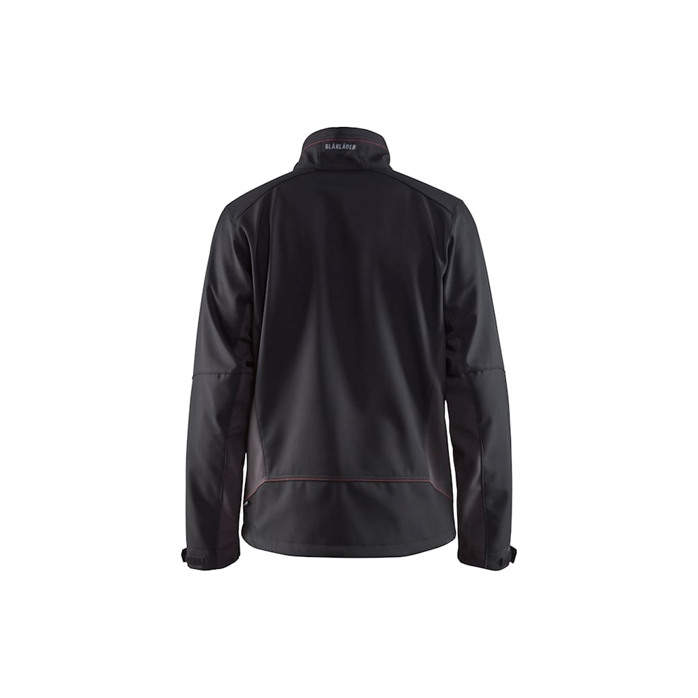 Giacca Softshell Blaklader, rosso/nero, 100% poliestere, softshell 2-strati, idrorepellente, pile, 255g/m².