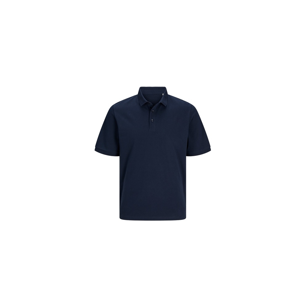 Polo piquè Produkt by Jack & Jones, blu navy, piqué 100% cotone organico.