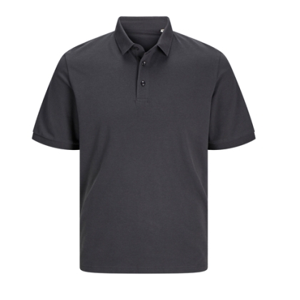 Polo piquè Produkt by Jack & Jones, grigio antracite, piqué 100% cotone organico.
