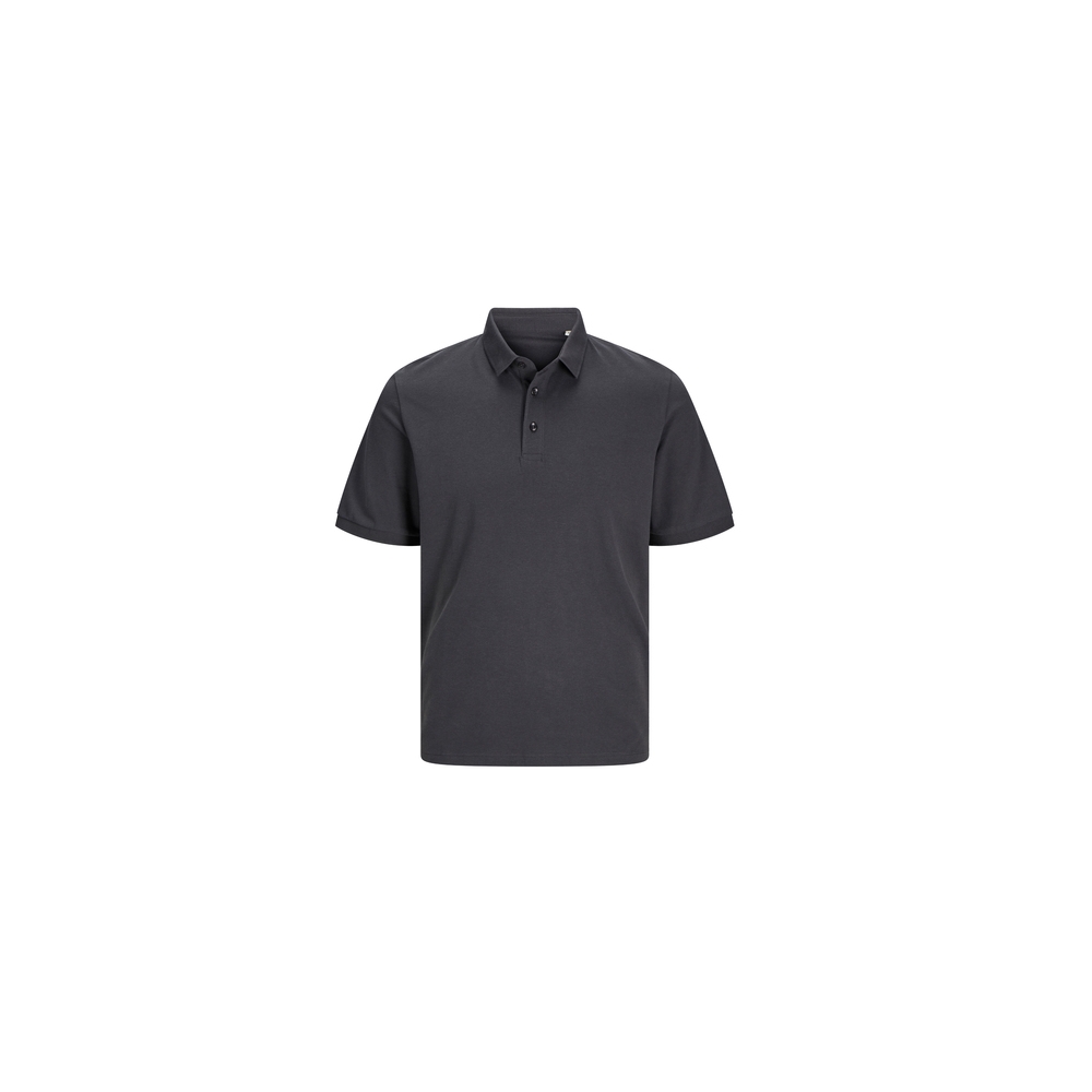 Polo piquè Produkt by Jack & Jones, grigio antracite, piqué 100% cotone organico.