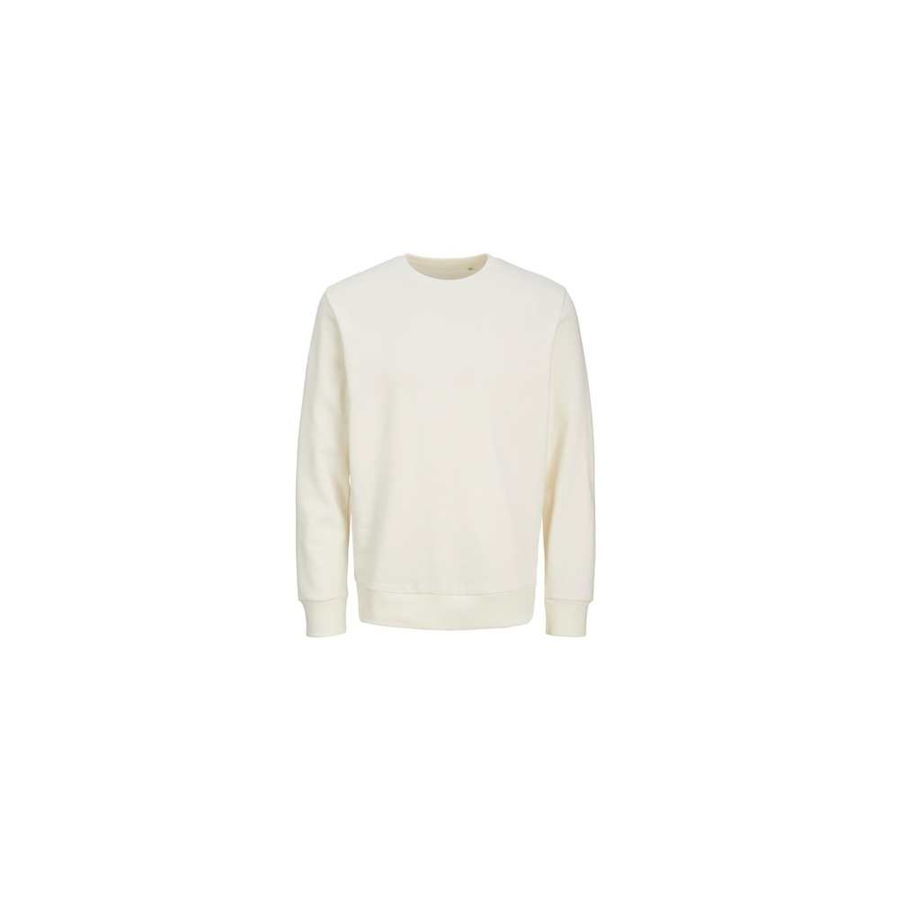 Felpa girocollo Produkt by Jack & Jones , colore: bianco, 80% cotone organico e 20% poliestere riciclato.