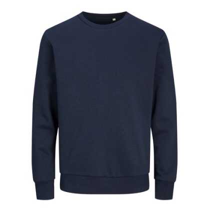 Felpa girocollo Produkt by Jack & Jones , colore: blu, 80% cotone organico e 20% poliestere riciclato.