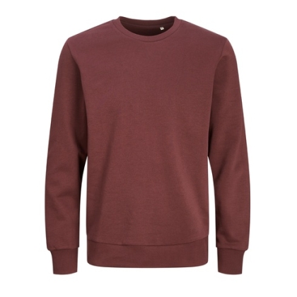 Felpa girocollo Produkt by Jack & Jones , colore: marrone, 80% cotone organico e 20% poliestere riciclato.