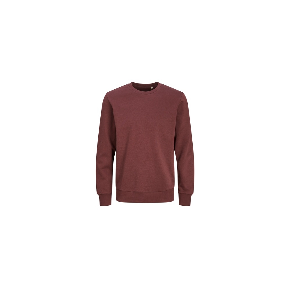 Felpa girocollo Produkt by Jack & Jones , colore: marrone, 80% cotone organico e 20% poliestere riciclato.