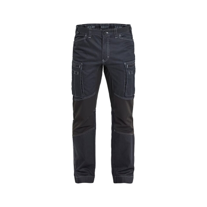 Pantalone Service Denim Blacklader in CORDURA®, colore: blu/nero.