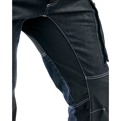 Pantalone Service Denim Blacklader in CORDURA®, colore: blu/nero.