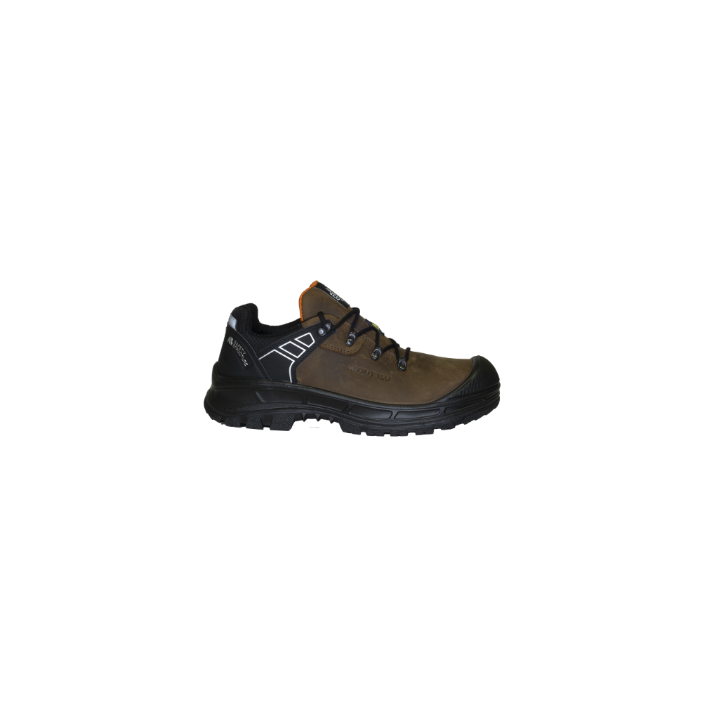 Scarpe antinfortunistiche Giza Low Brown AboutBlu, marrone, tomaia in pelle fiore nabuk idrorepellente.