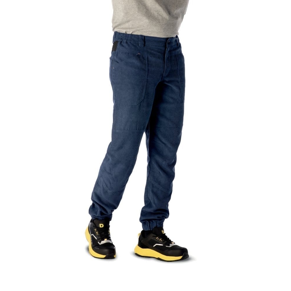 Pantalone in velluto Trieste D-Force, blu, 100% poliestere (220 g/m²).